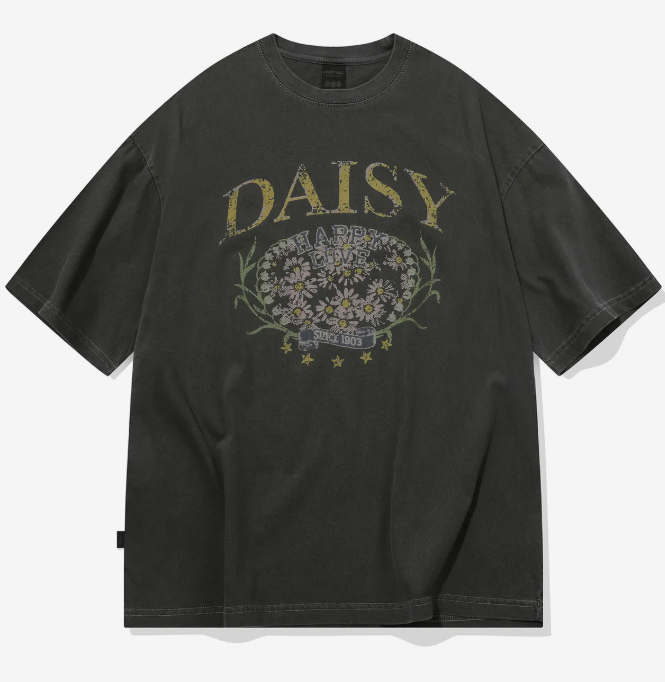 CPGN STUDIO / Daisy 雛菊圖案短袖T恤 / 煙燻黑 /  JUL25