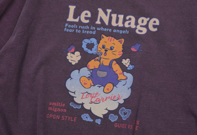 CPGN STUDIO / Bubble Heart 愛心泡泡短袖 T恤 / 灰紫色 /  JUL25