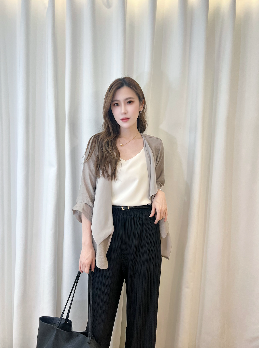 翻領片七分袖外套