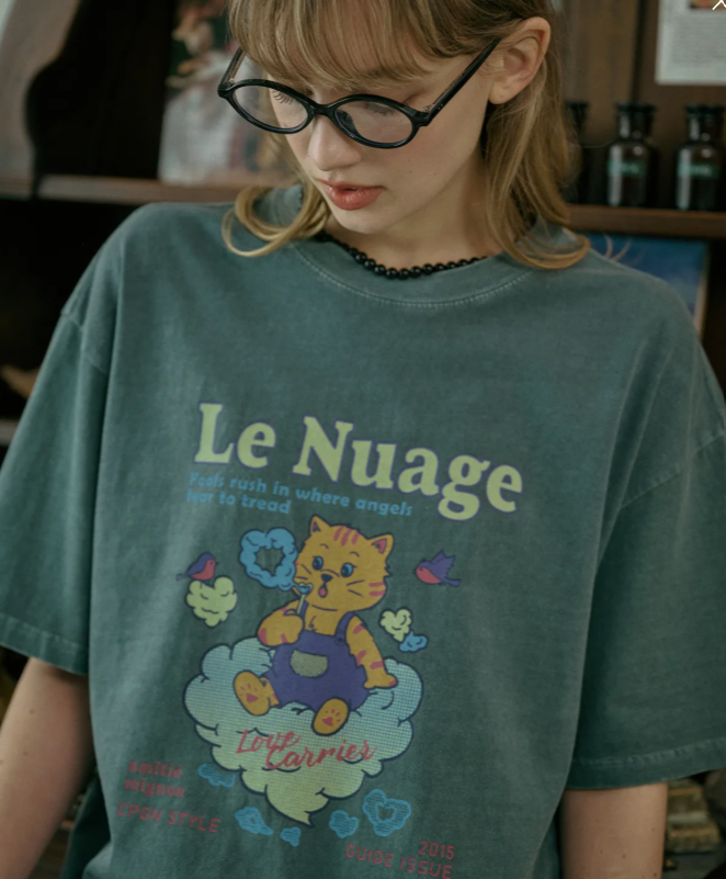 CPGN STUDIO / Bubble Heart 愛心泡泡短袖 T恤 / 羅勒綠 /  JUL25