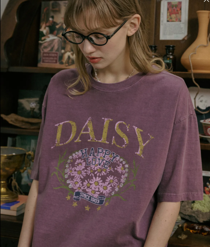 CPGN STUDIO / Daisy 雛菊圖案短袖T恤 / 紫色 / JUL25