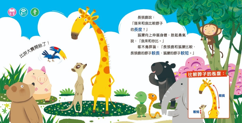 幼兒數學啟蒙故事集#2：動物比拼大賽（比較）