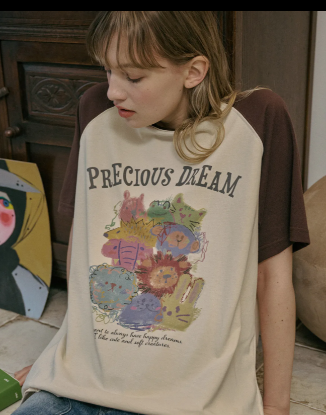 CPGN STUDIO / Precious Dream 珍貴的夢想圖案短袖T恤 / 棕色 / JUL25