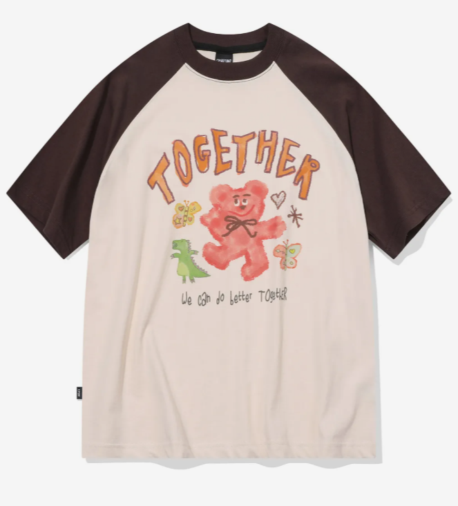 CPGN STUDIO / Together & Bear 圖案短袖T恤 / 棕色 / JUL25