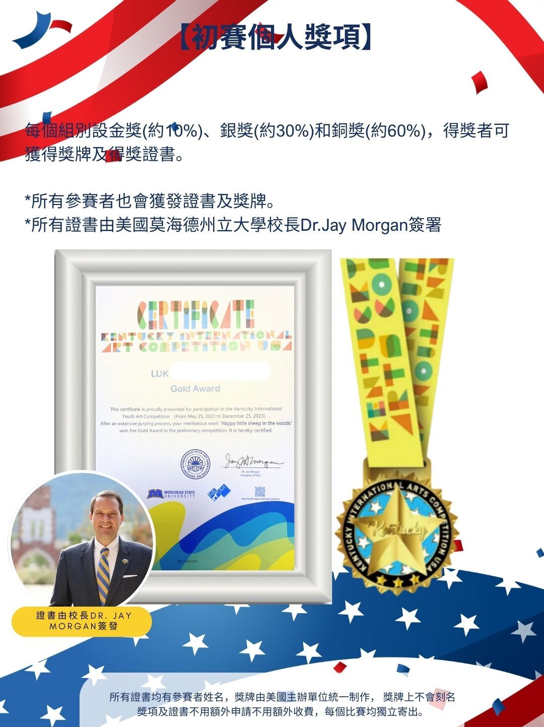 美國兒童繪畫比賽2025_12初賽證書獎牌