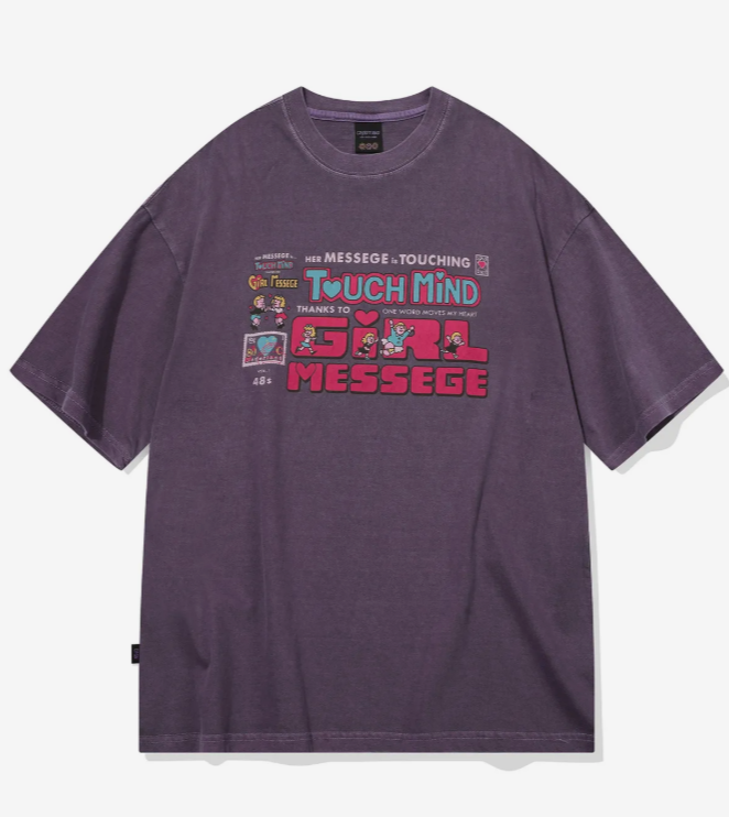 CPGN STUDIO / Touchmind 圖案短袖 T恤 / 灰紫色 /   JUL25
