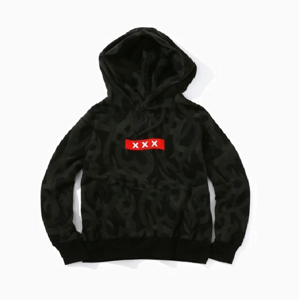 GOD SELECTION XXX × NUMBER (N)INE HOODY SWEATSHIRT - BLACK PRE ORDER ITEM (預訂中)