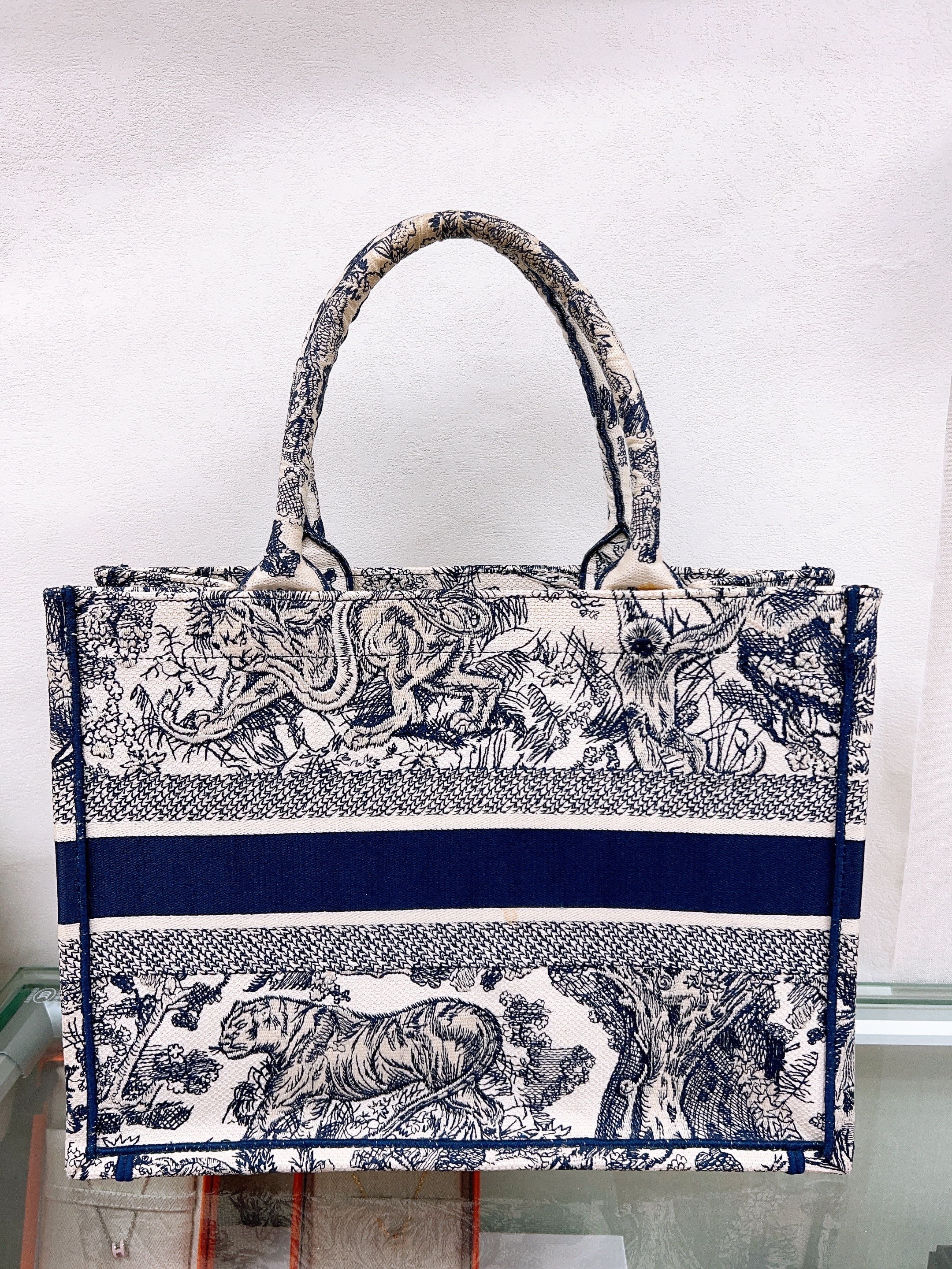 Dior book tote medium navy