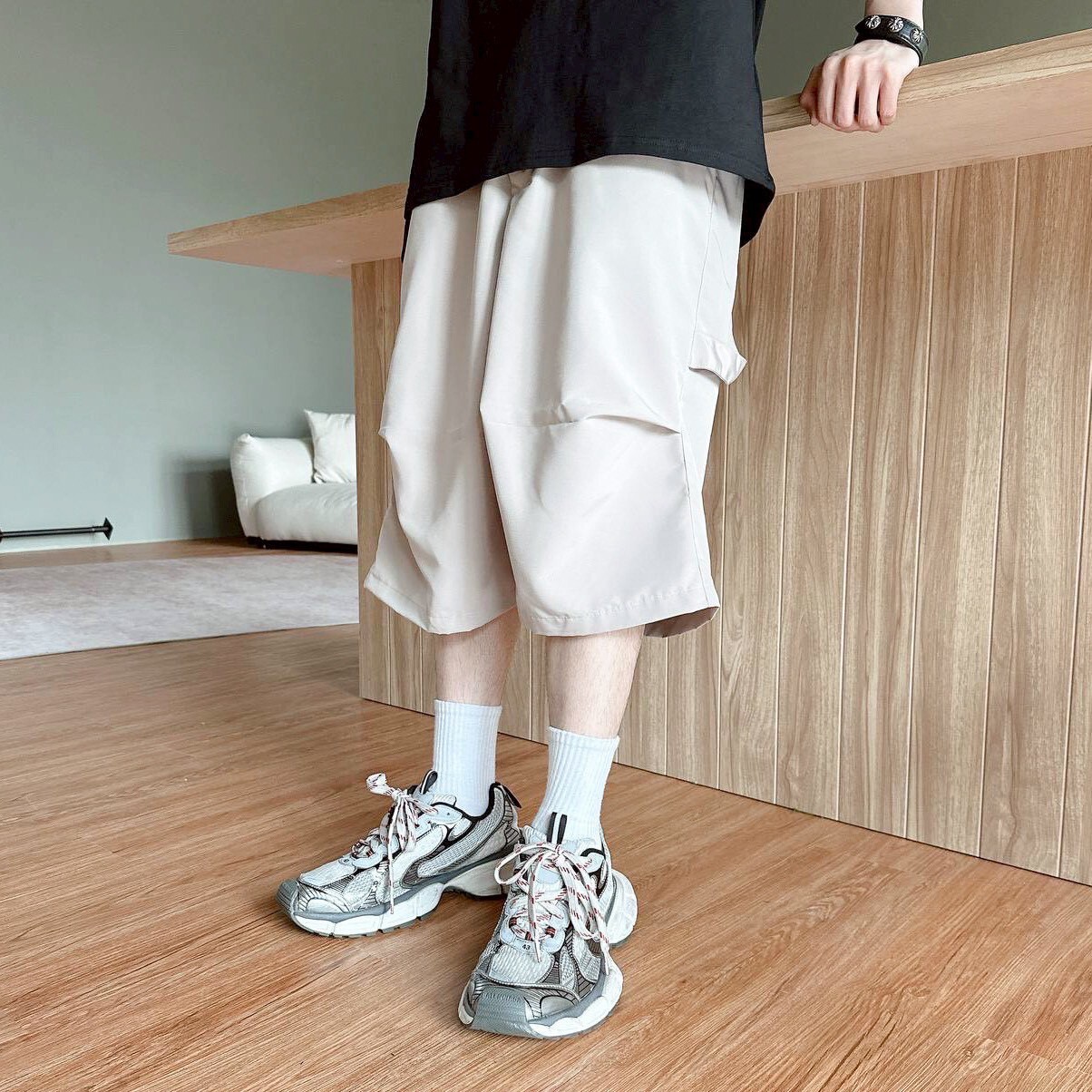 打摺口袋休閒短褲（3colors）