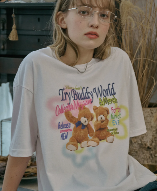 CPGN STUDIO / DTP TEDDY BUDDY short T-shirt / white / JUL25