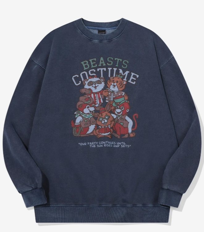 CPGN STUDIO / Magic Zoo Pigment sweatshirt / dark blue /  JUL25