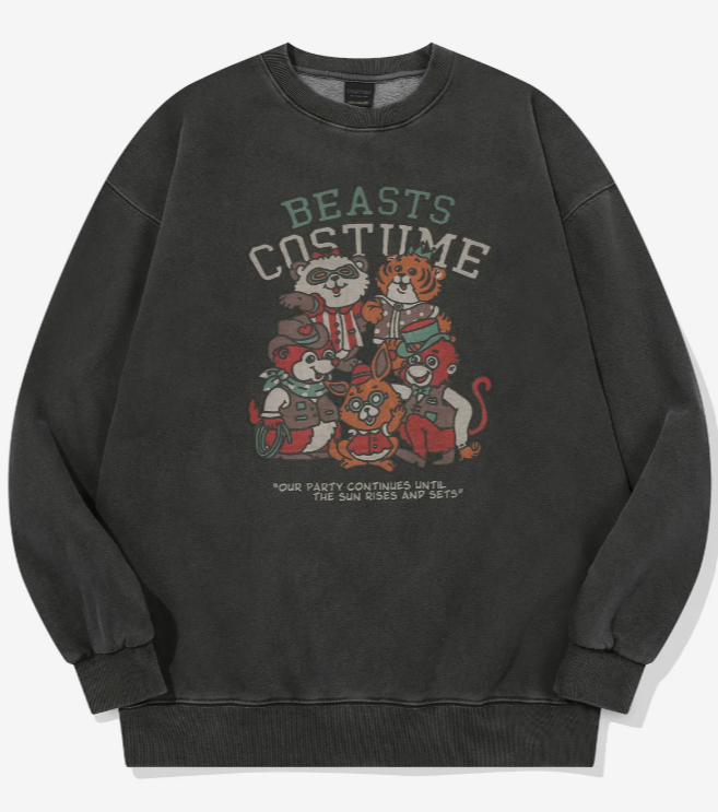 CPGN STUDIO / Magic Zoo Pigment Sweatshirt / Smokeblack /  JUL25