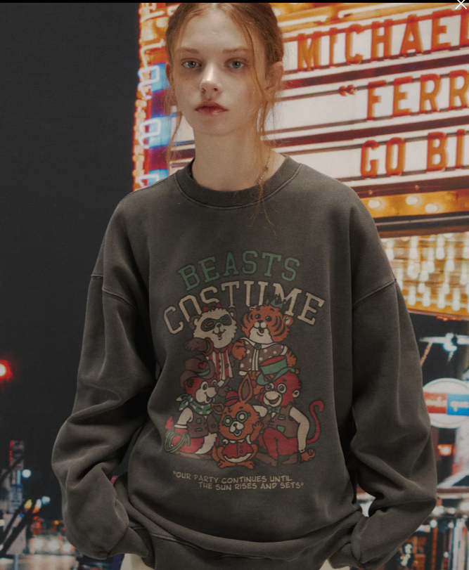 CPGN STUDIO / Magic Zoo Pigment Sweatshirt / Smokeblack /  JUL25