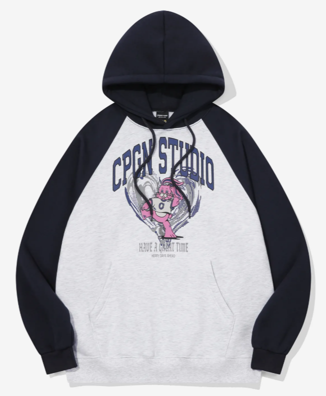 CPGN STUDIO / Love Hoppy Reglan Hoodie / Navy /   JUL25