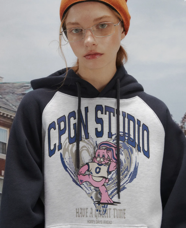 CPGN STUDIO / Love Hoppy Reglan Hoodie / Navy /   JUL25
