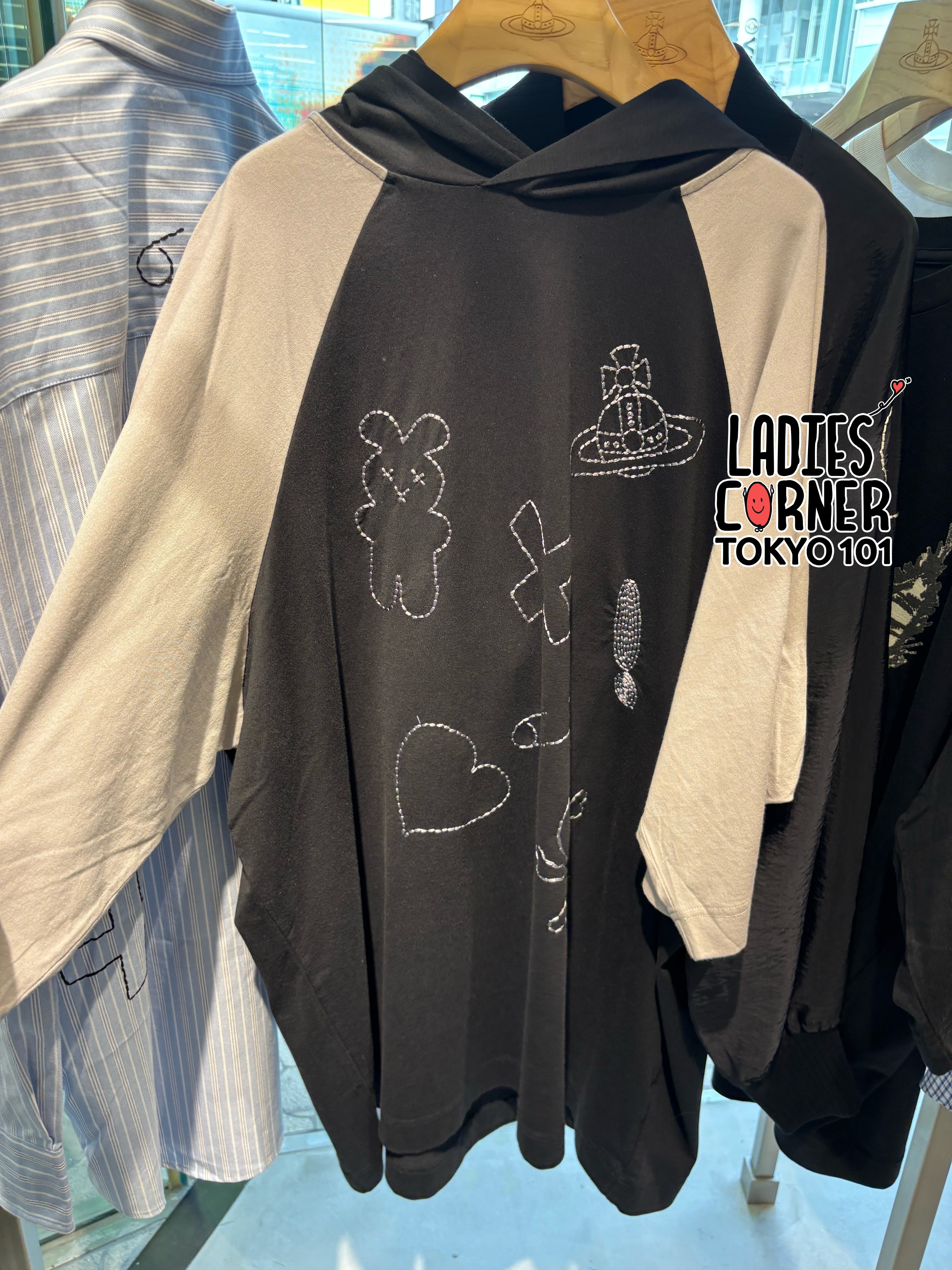 Vivienne Westwood LOGOS Long Hooded T-shirt (MAN)