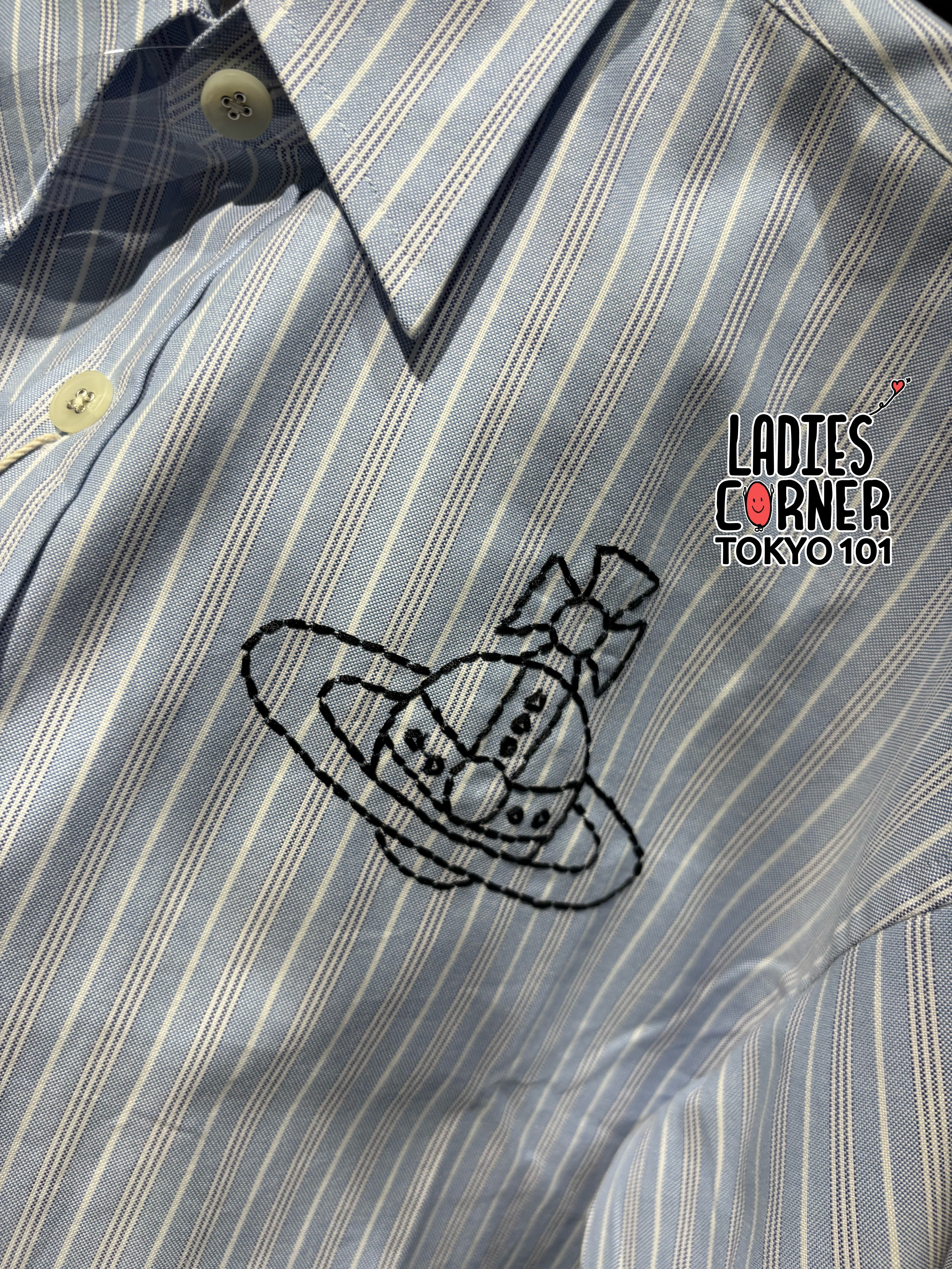 Vivienne Westwood LOGOS EMBROIDERY BIG CLASSIC SHIRT