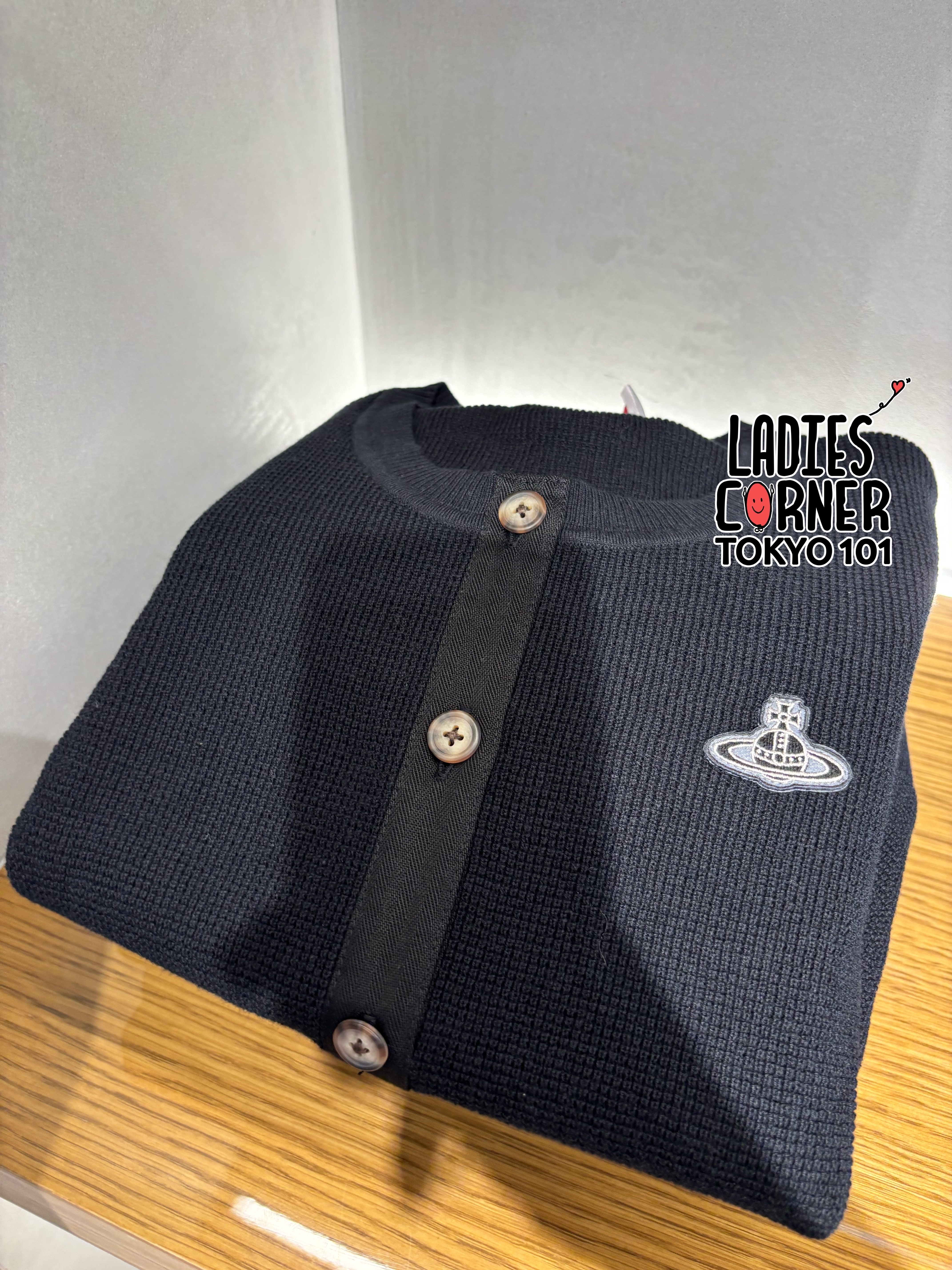 Vivienne Westwood Waffle Basic Crew Neck Cardigan