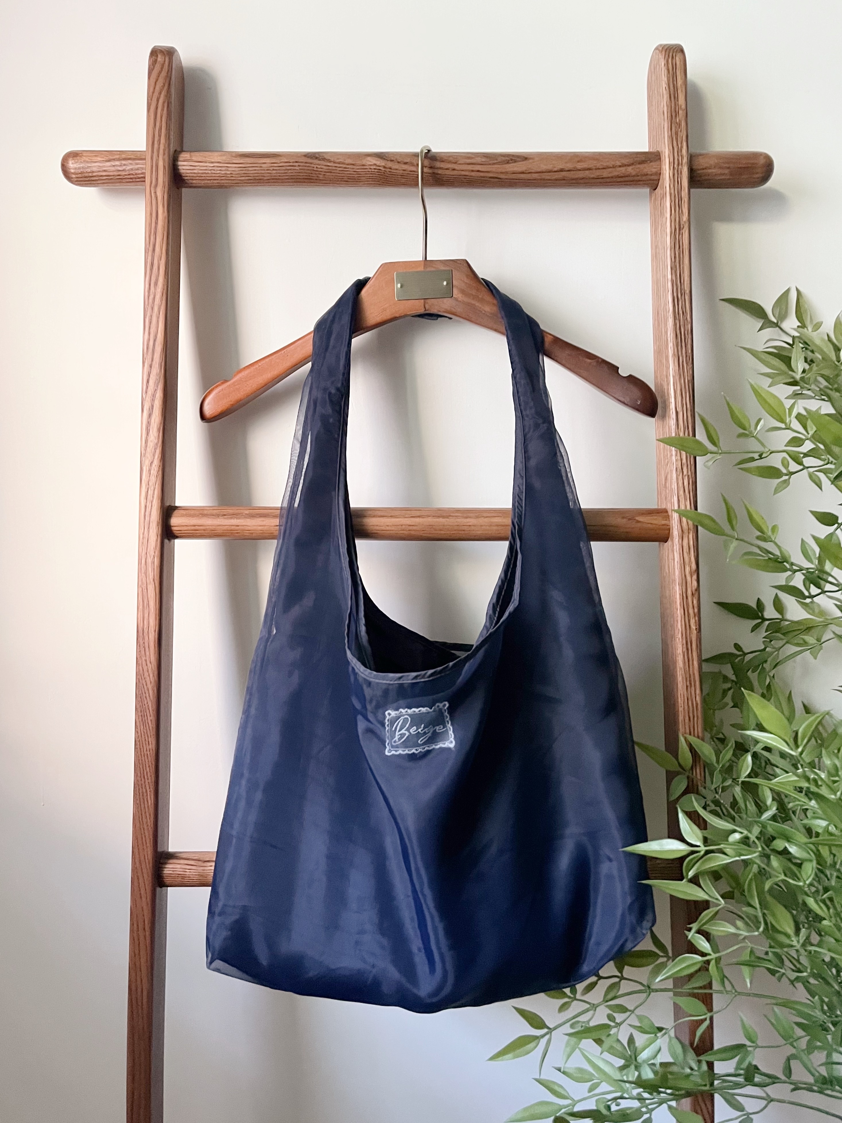 🌿深藍網紗布袋