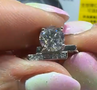 250712 - B50 1卡4爪雙橫杠全銀莫桑開口戒指