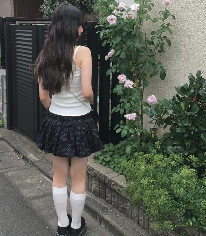 夏季現貨｜【HIGH QUALITY SELECT】波點抽褶荷葉邊氣球裙 <中國製>