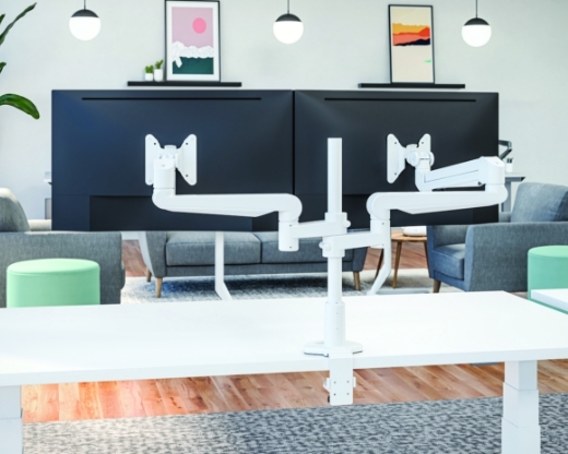 Flexiwork 雙軸螢幕支架雙螢幕配置