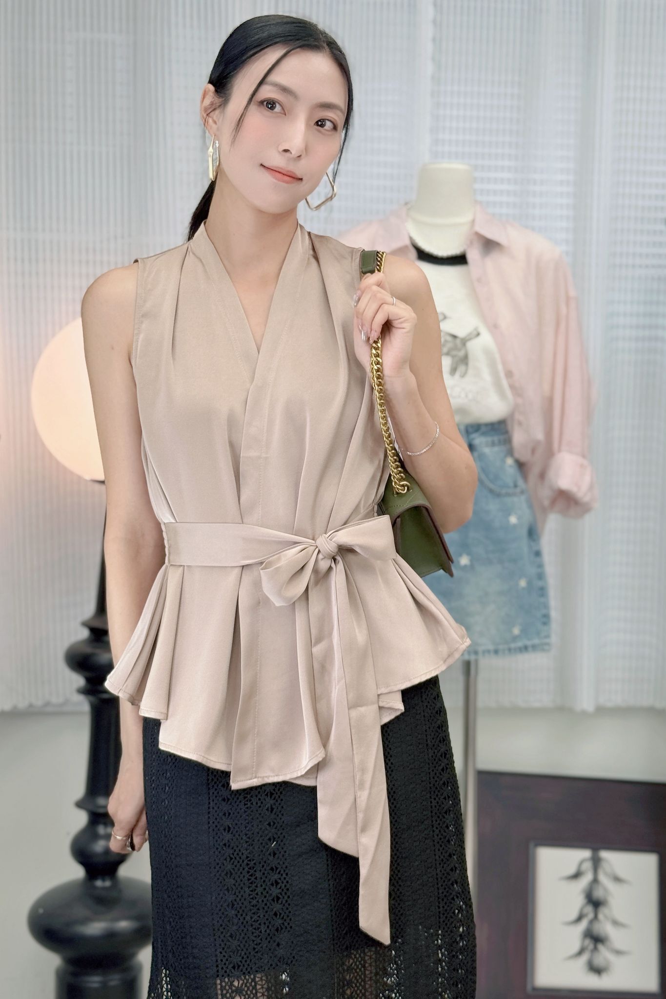 TOP#7545 🤍氣質絲包胸背心