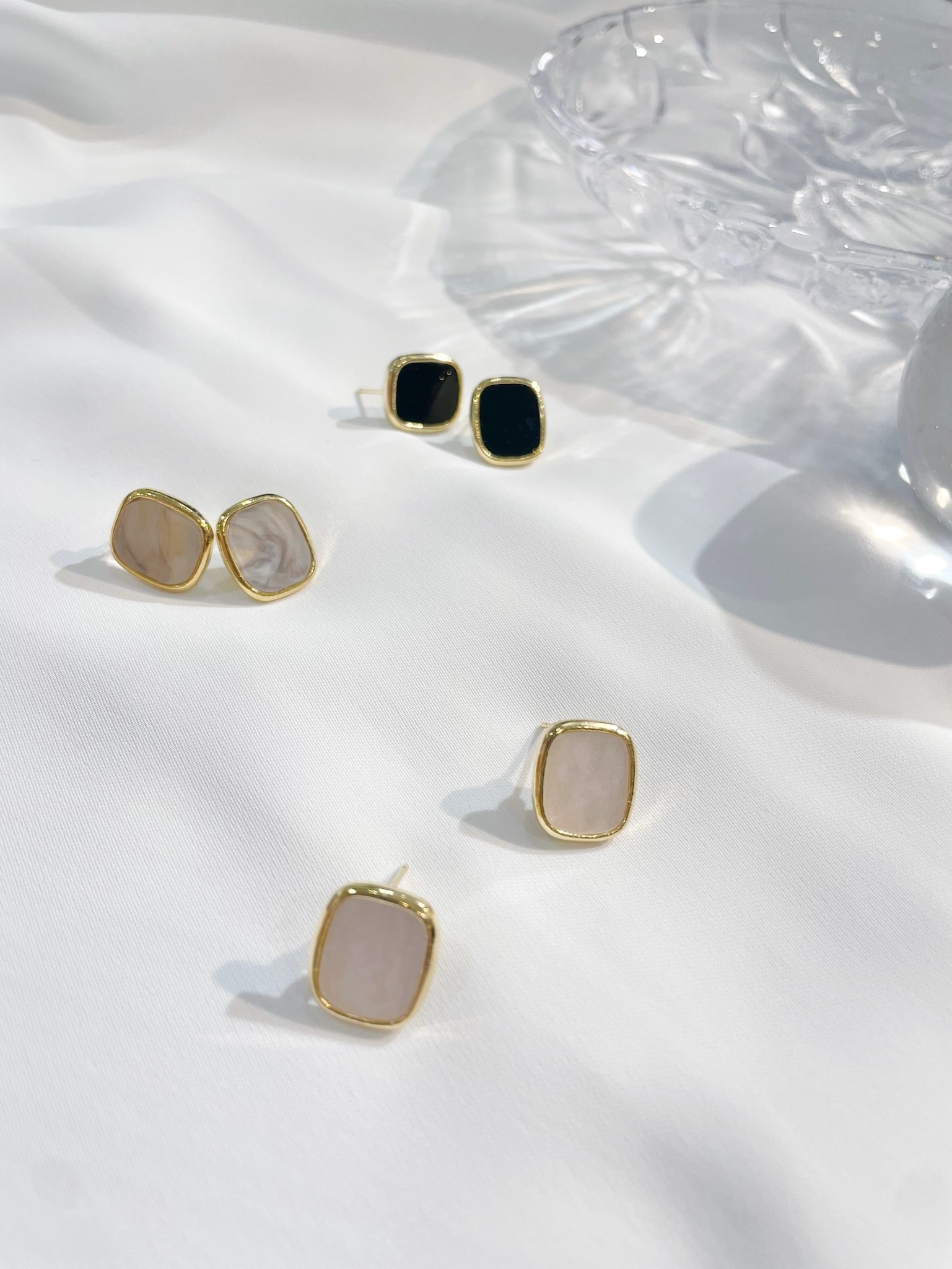 滾金邊暈染耳環