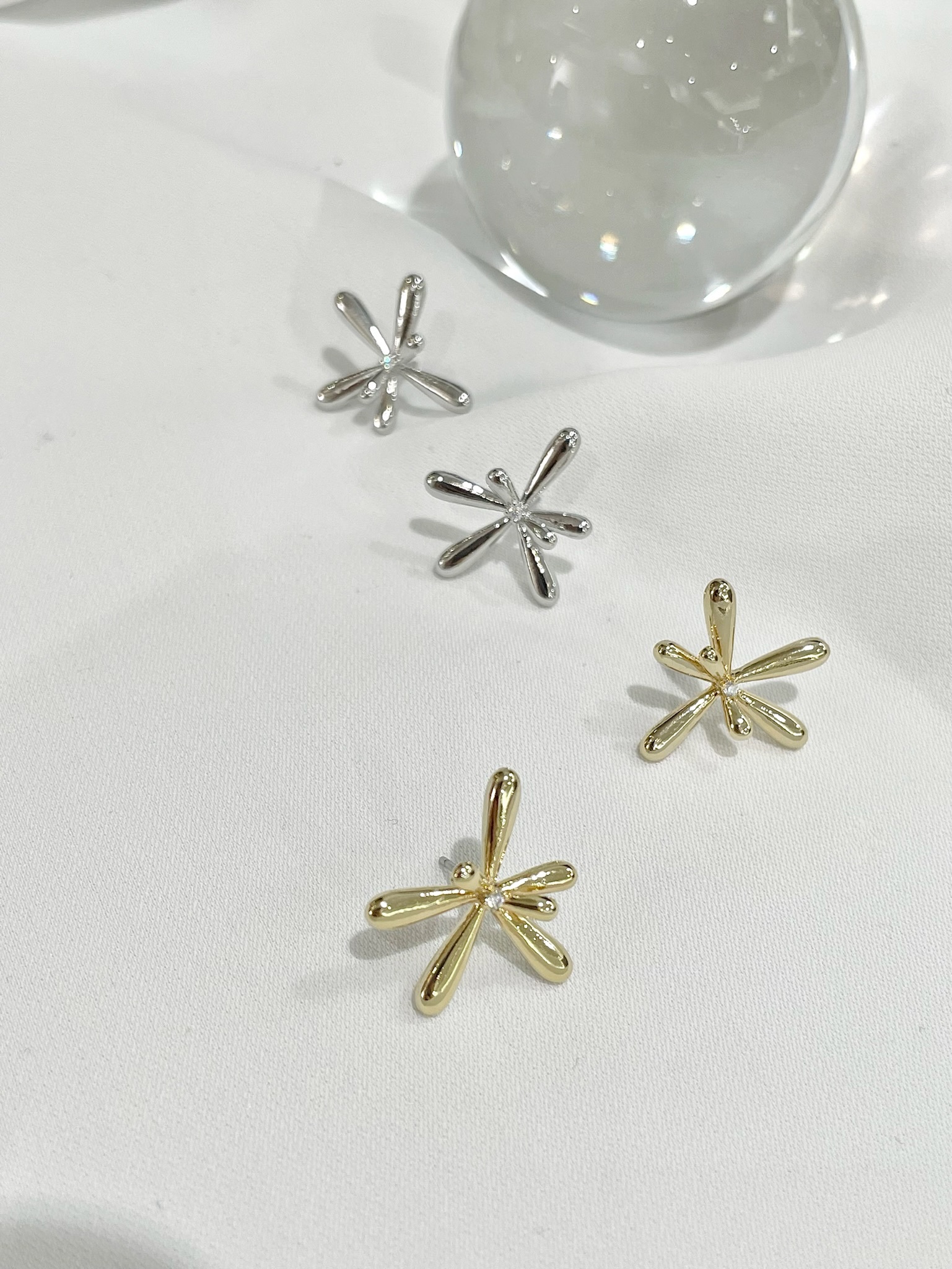 圓潤感煙花耳環