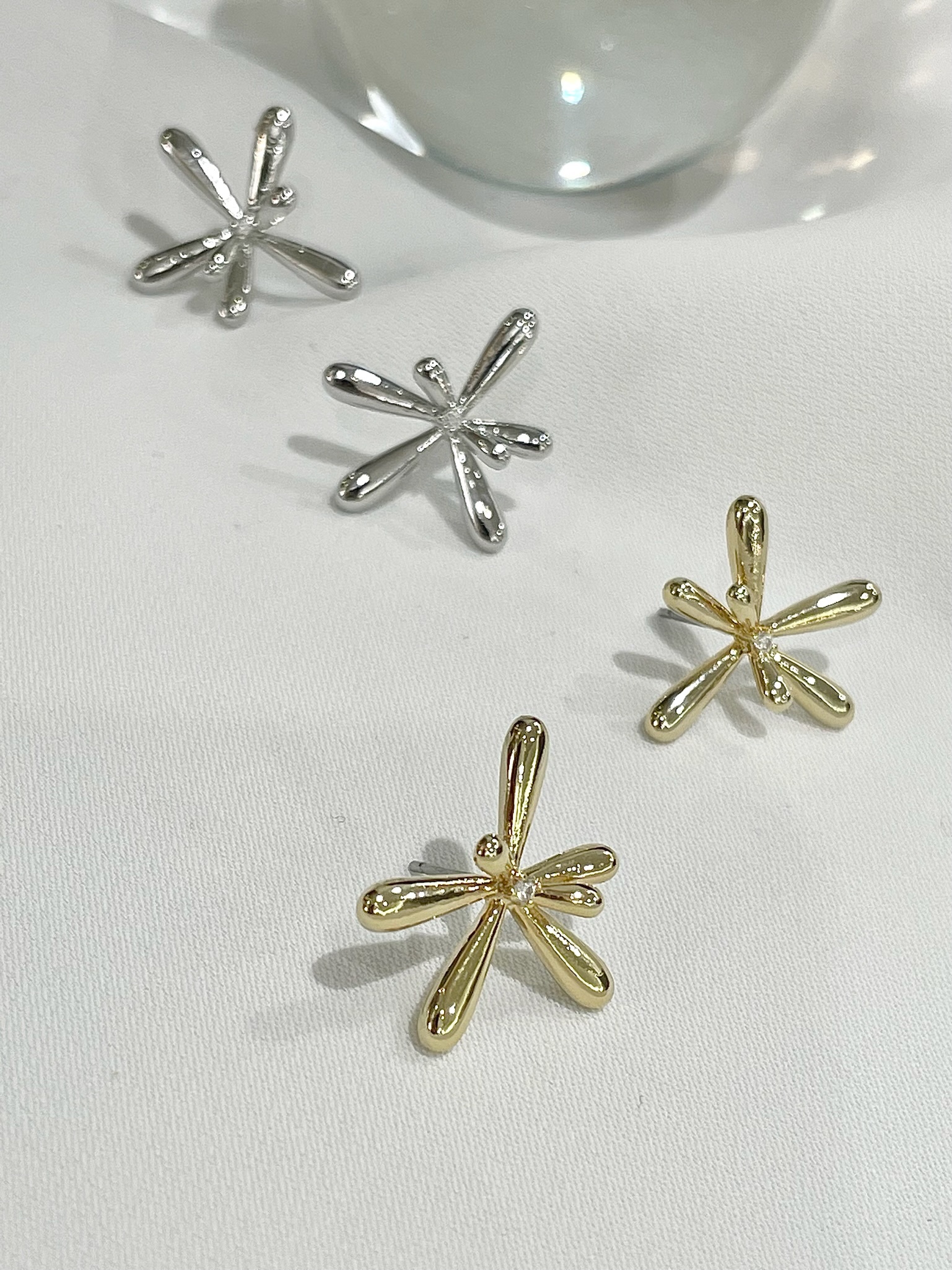 圓潤感煙花耳環