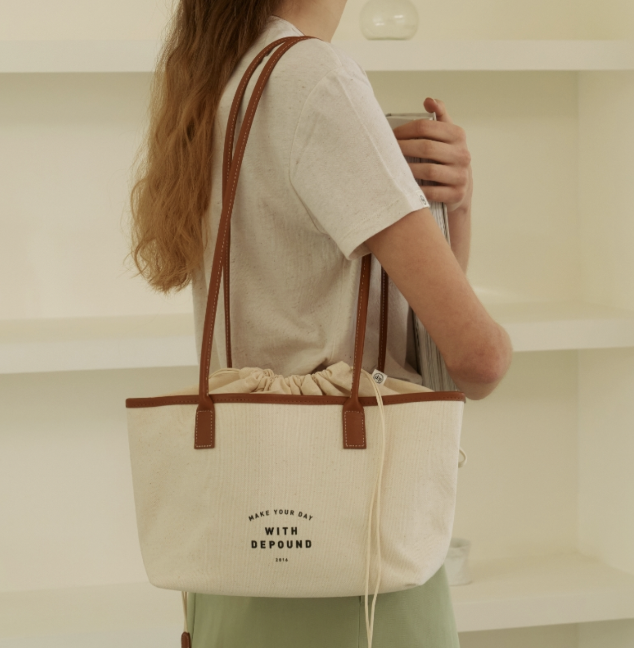 Depound特價優惠HKD465 ✨韓國Depound Day Bag (Shopper) Camel (
