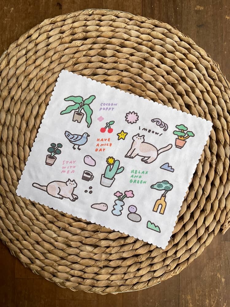 繭花．悠閒的散步 超細纖維眼鏡布