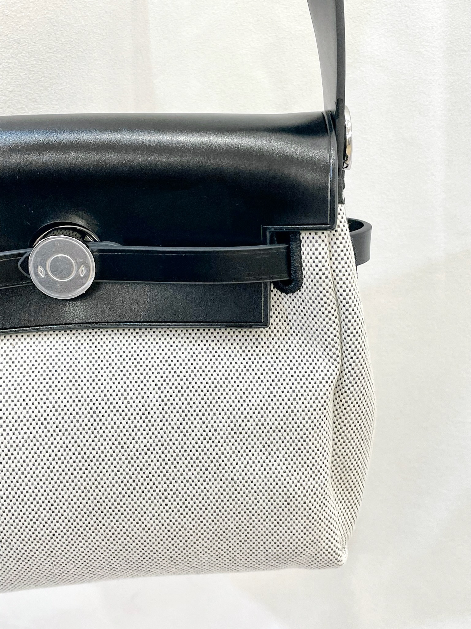 優雅帆布皮革小包