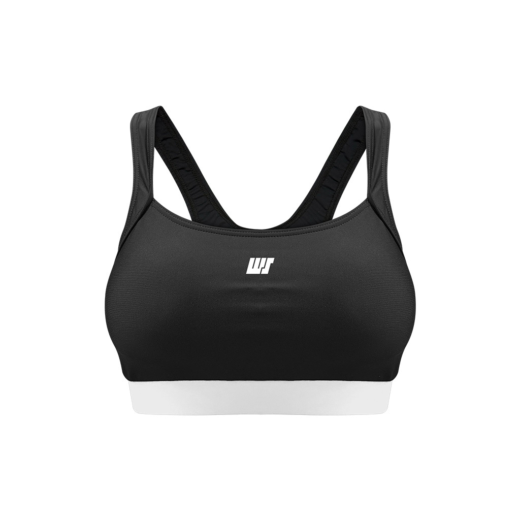 Hydro-Fit 游泳 Bra Top - 黑/白