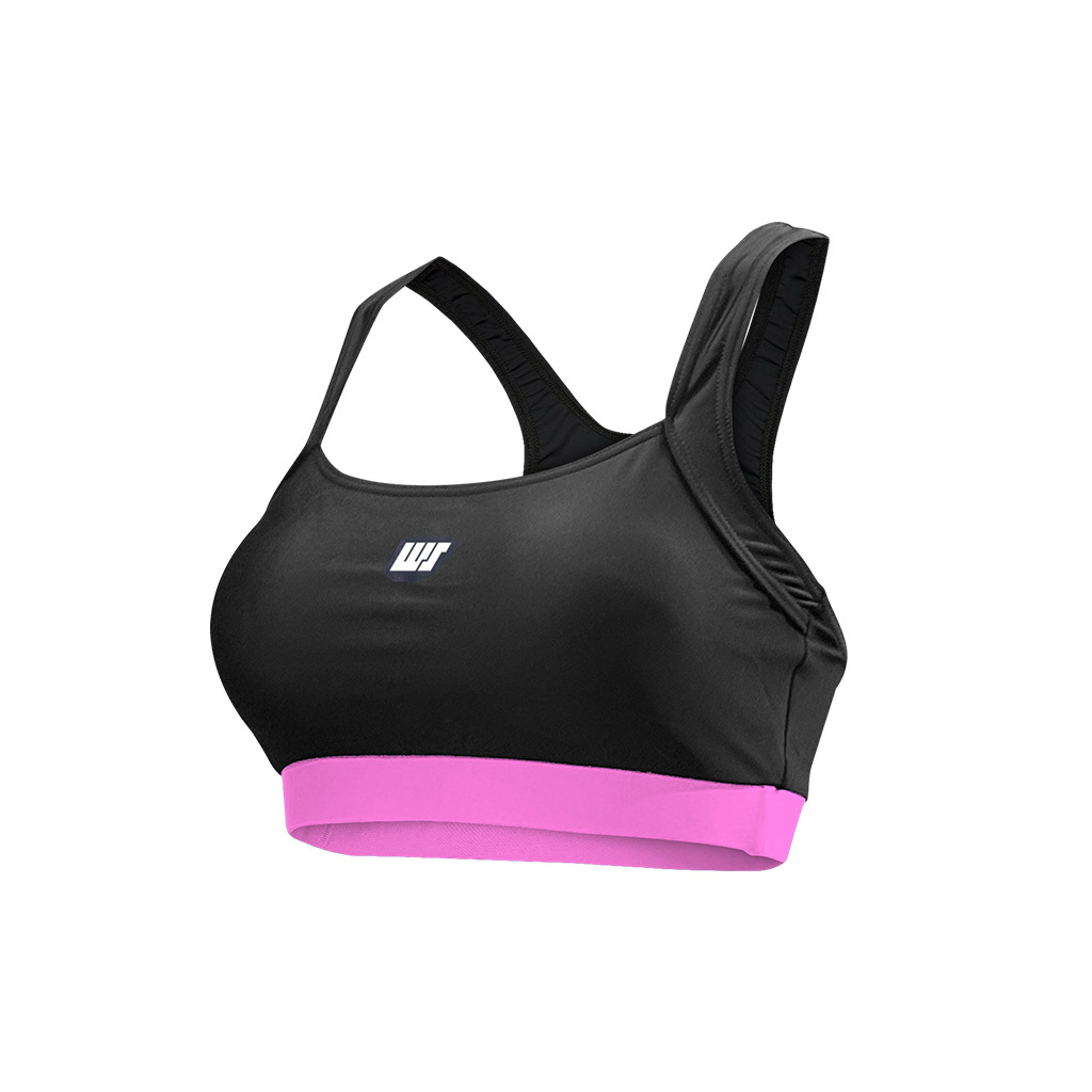 Hydro-Fit 游泳 Bra Top - 黑/粉紅