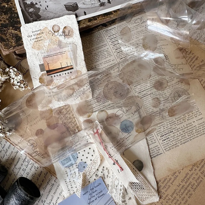 小行星B610．薄霧回憶 4cm亮面PET膠帶 <整捲/分裝>