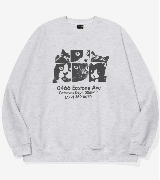 CPGN STUDIO / Cat's Eye Sweatshirt / Melange White /  JUL25