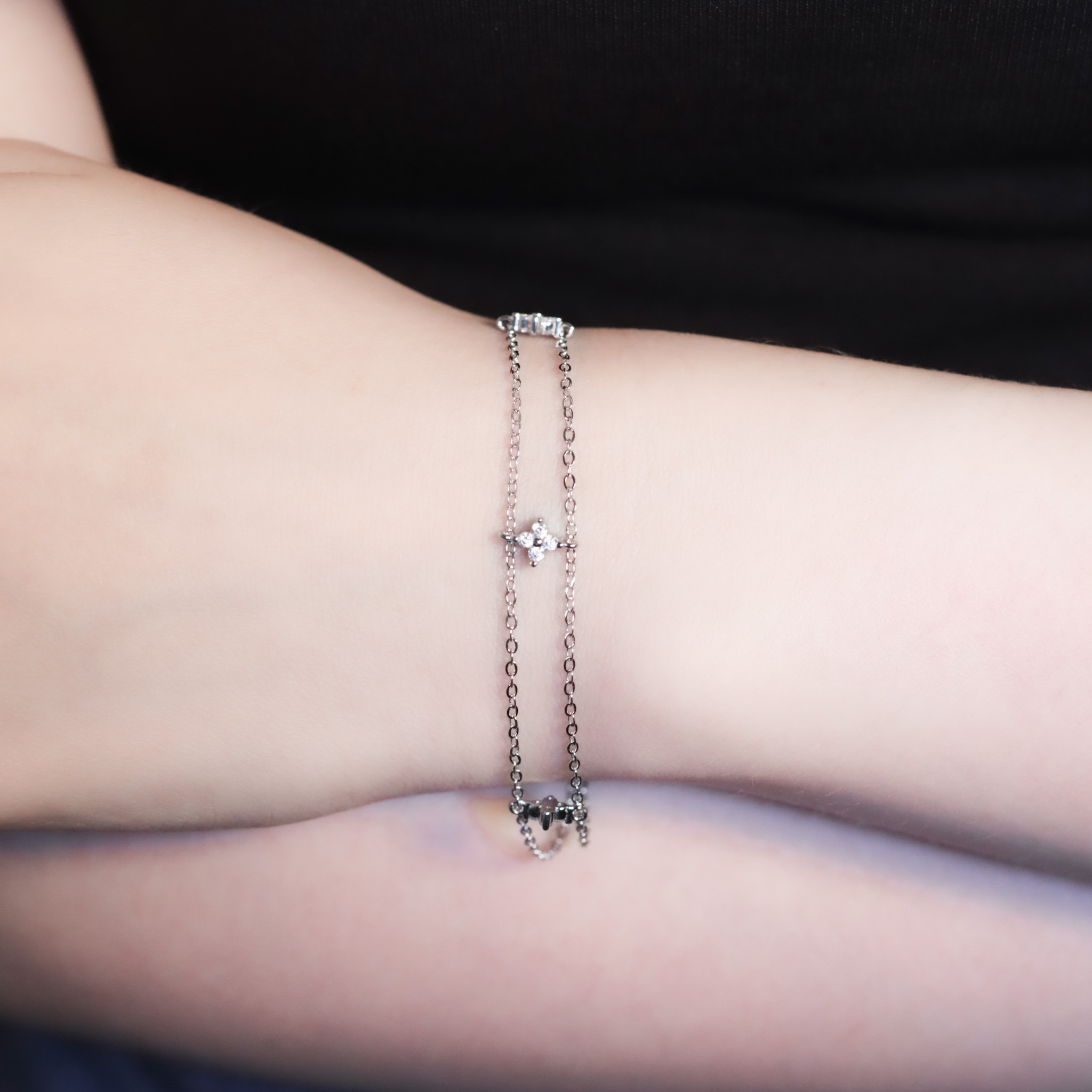 | 925銀丨星沁小序雙層手鏈  | BR1361 |