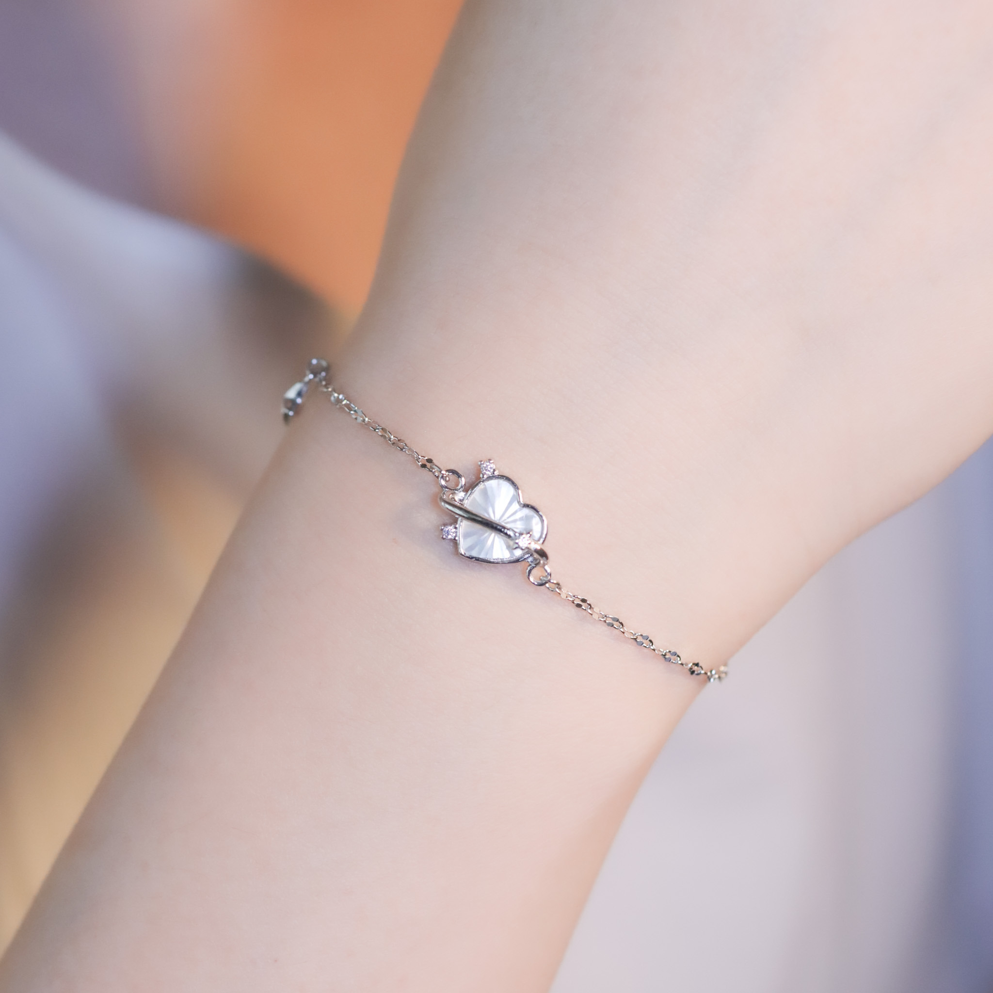 | 925純銀・白金・ 玫瑰金 | 心意星球手鏈(銀/玫瑰金) | BR1354 |