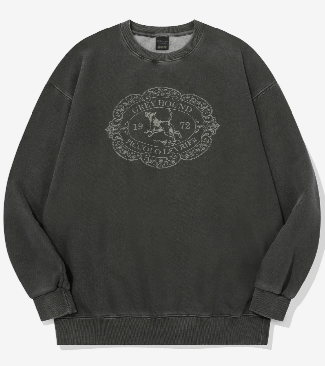 CPGN STUDIO / Hound Charm Pigment Sweatshirt / Smokeblack /  JUL25