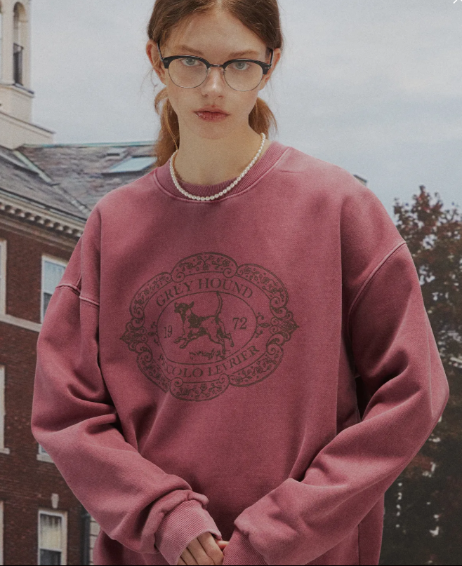 CPGN STUDIO / Hound Charm Pigment Sweatshirt / Dusty Pink /  JUL25