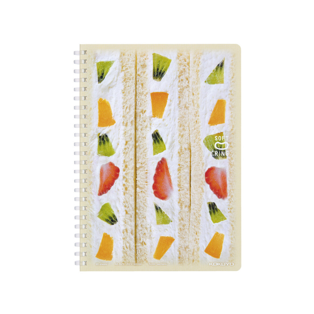 軟線圈 10週年限定 筆記本 方眼 A5 水果三明治｜KOKUYO 日本