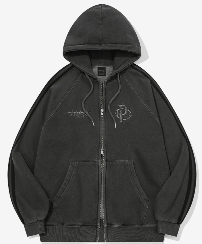 CPGN STUDIO / [2-WAY] CP Line Pigment Hooded Zip-Up / Smokeblack /   JUL25
