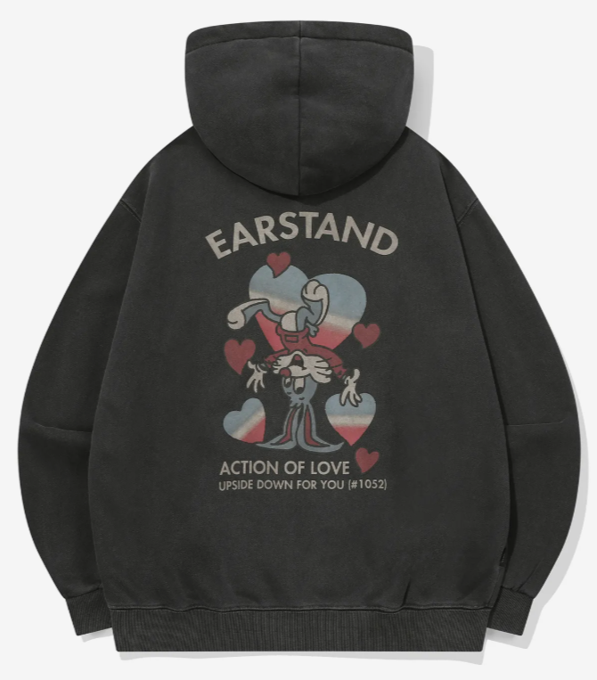 CPGN STUDIO / [2-WAY] Earstand Pigment Hooded Zip-Up / Smoke Black /  JUL25