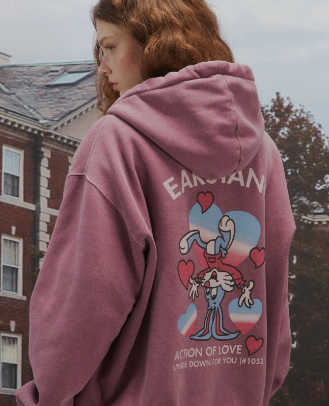 CPGN STUDIO / [2-WAY] Earstand Pigment Hooded Zip-Up / Pink /  JUL25