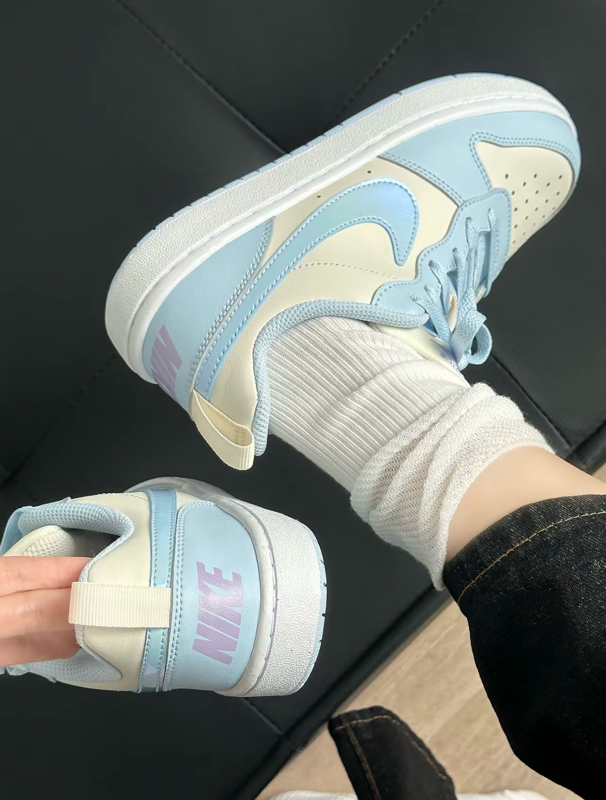 Nike Court Borough low GS 小Dunk 冰川藍 天空藍 藍黃色 大童款 IH4048-001/預購