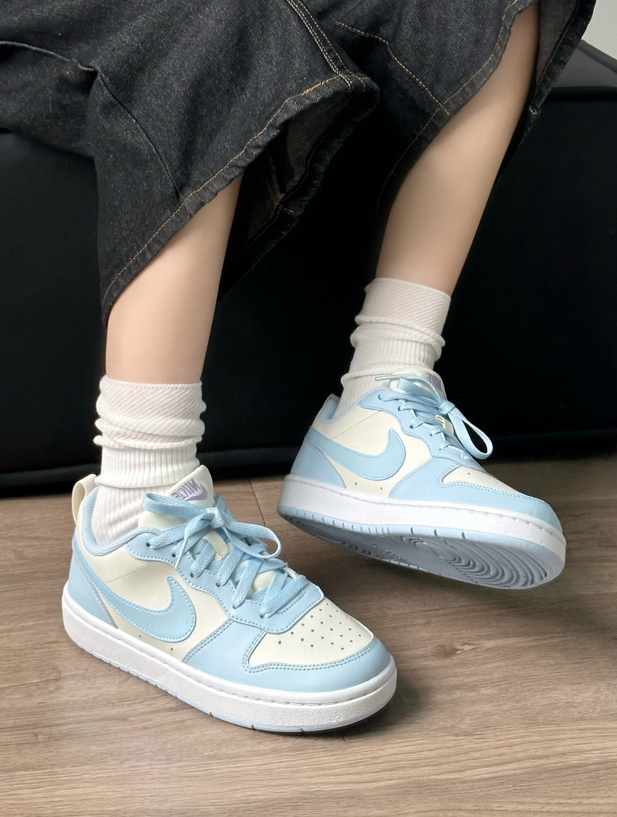 Nike Court Borough low GS 小Dunk 冰川藍 天空藍 藍黃色 大童款 IH4048-001/預購