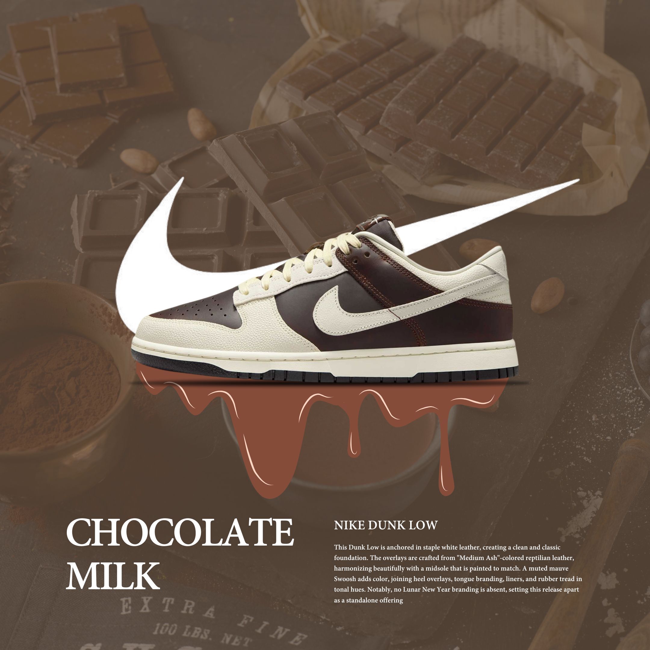 NICEDAY 現貨 Nike Dunk Low 可可拿鐵 巧克力 可可 摩卡 棕色 牛奶 咖啡 男鞋 IH7333-200