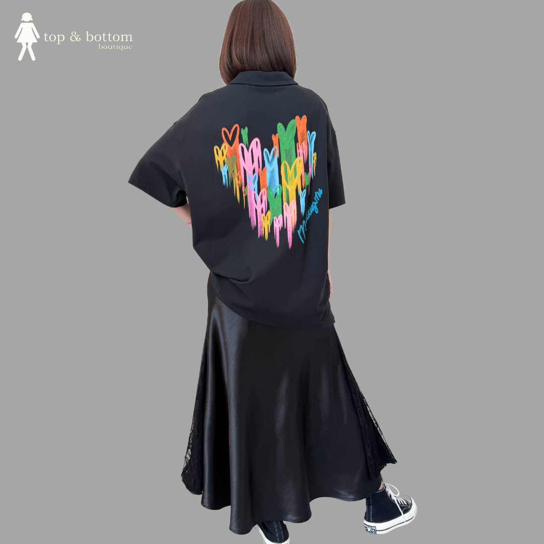 SHORT SLEEVE PRINTED OVERSIZE POLO TEE