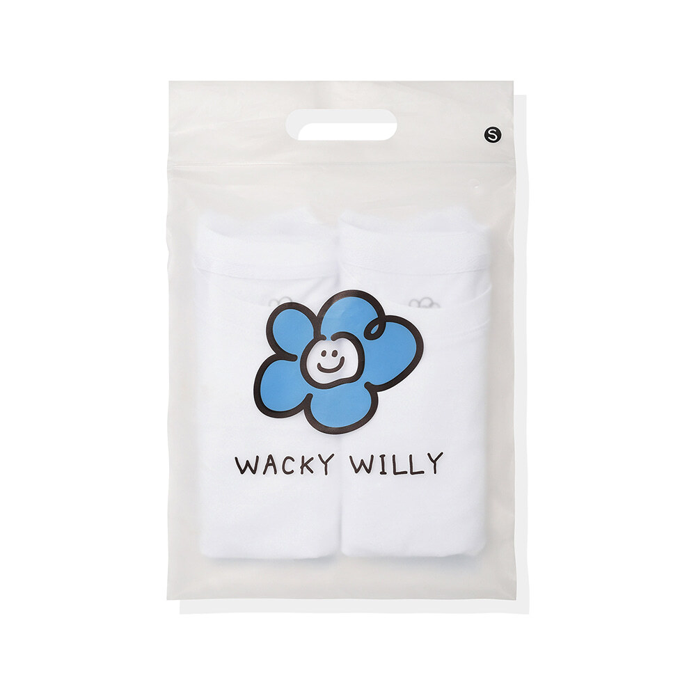【預購】韓國代購 Wacky Willy 花花 Lily 舒適素T 短 Tee 兩件組